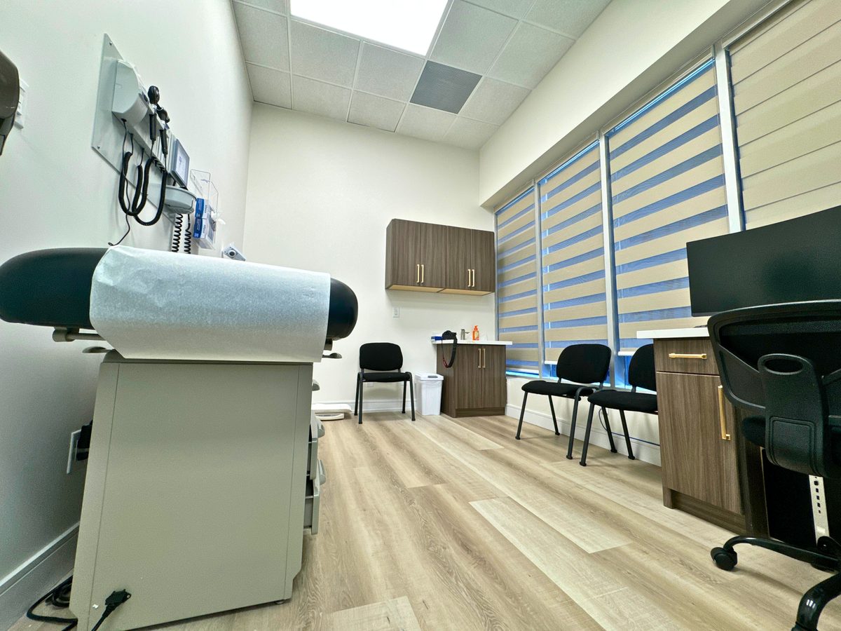 Bright, welcoming examination room